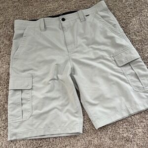 Hurley Men's Cargo Shorts Size 40 Light Gray Quick Dry Tech Performance